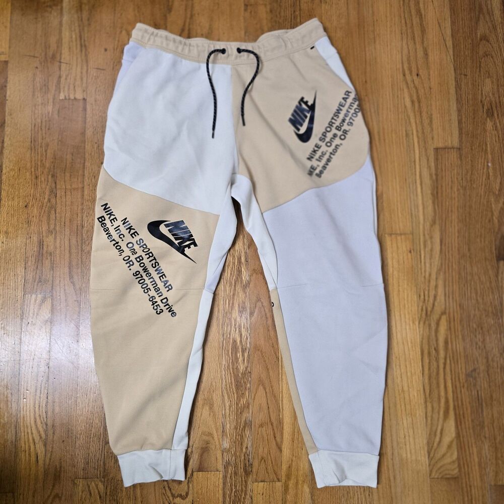 Nike Tech Fleece Jogger Pants - Sesame/Beige/Black Size XL - Picture 6 of 6